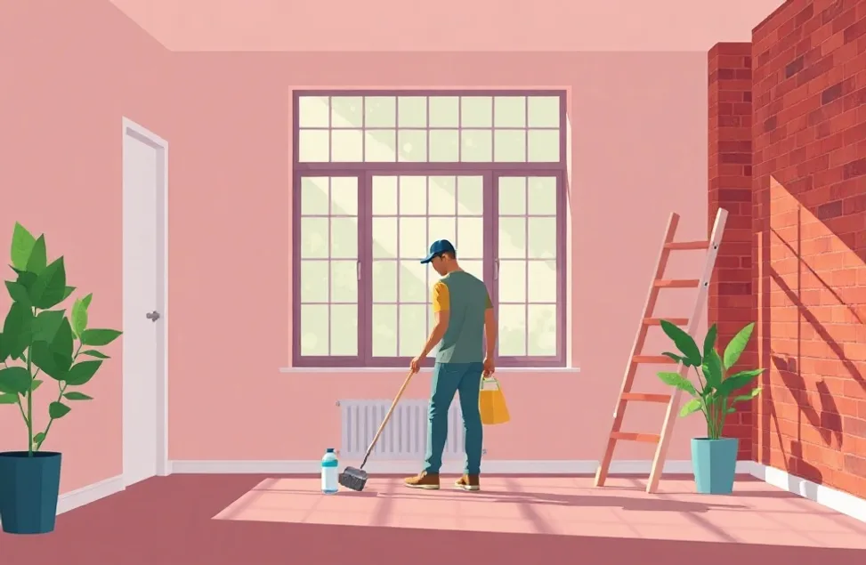 Intérieur rénové après travaux de peinture à Granville